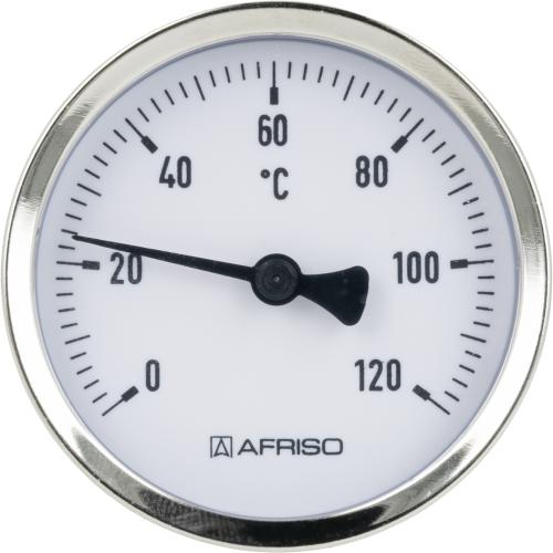Термометр биметаллический BiTh 63, fi63 мм, 0÷120°C, L 63 мм, НР1/2″, ax, кл. 2 Термометр биметаллический BiTh 63, fi63 мм, 0÷120°C, L 63 мм, НР1/2″, ax, кл. 2