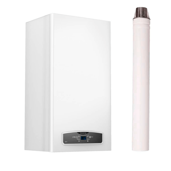 Газовый котел Ariston Cares XC 10 FF в комплекте с дымоходом