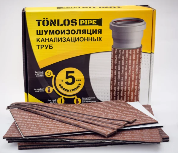 TONLOS PIPE — материал для шумоизоляции канализационных труб. На трубу 2,9 м