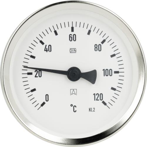 Термометр биметаллический BiTh 80, fi80 мм, 0÷120°C, L 40 мм, НР1/2″, ax, кл. 2 Термометр биметаллический BiTh 80, fi80 мм, 0÷120°C, L 40 мм, НР1/2″, ax, кл. 2
