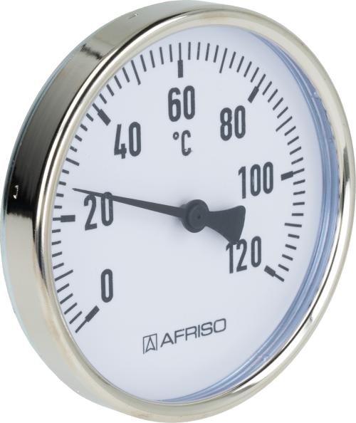 Термометр биметаллический BiTh 100, fi100 мм, 0÷120°C, L 40 мм, НР1/2″, ax, кл. 2 Термометр биметаллический BiTh 100, fi100 мм, 0÷120°C, L 40 мм, НР1/2″, ax, кл. 2