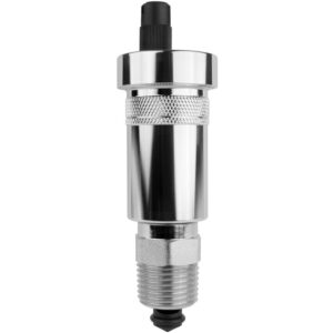 Автоматический вертикальный воздухоотводчик PrimoVent НР3/8″ с Aquastop и отсечным клапаном НР1/2″, никелированный